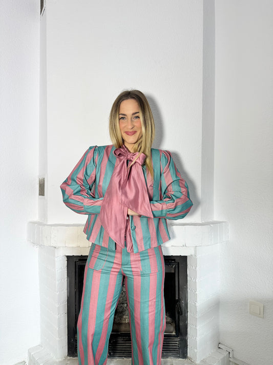 CHAQUETA RAYAS BICOLOR