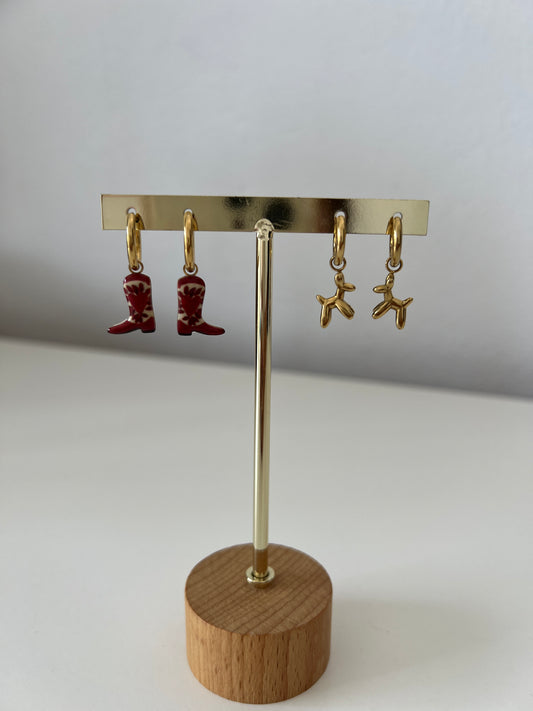 Pendientes Mini Charm Dorados