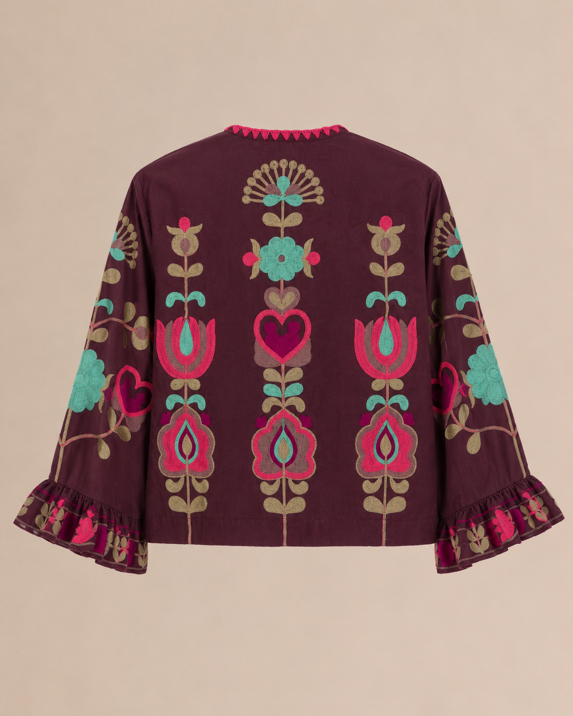 CHAQUETA INDIA TINTO