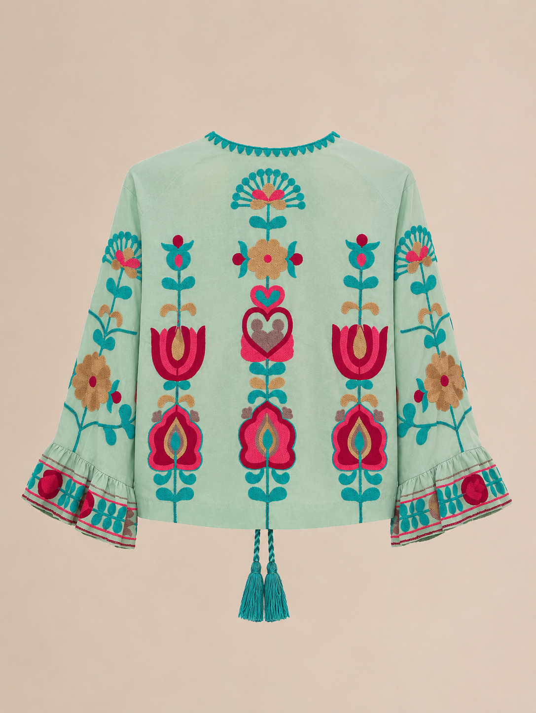 CHAQUETA INDIA TURQUESA