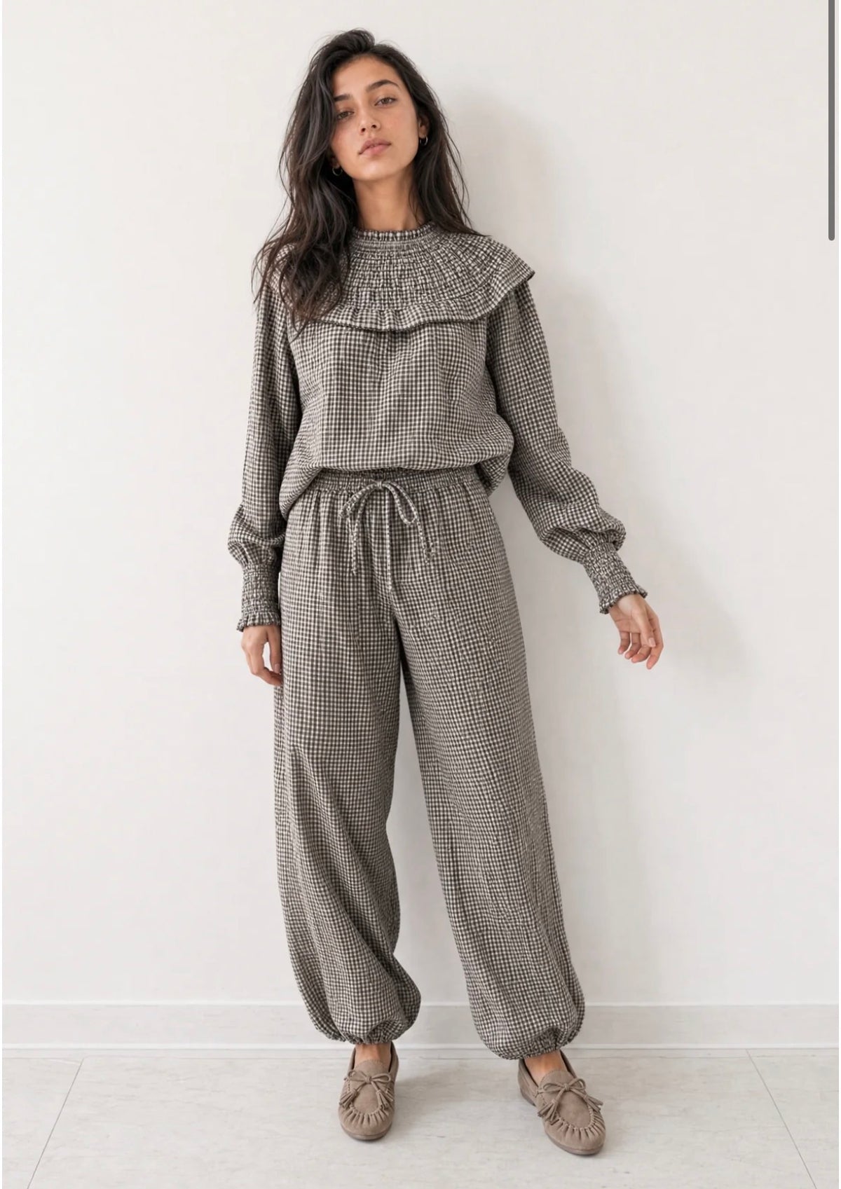 PANTALÓN VICHY MARRÓN