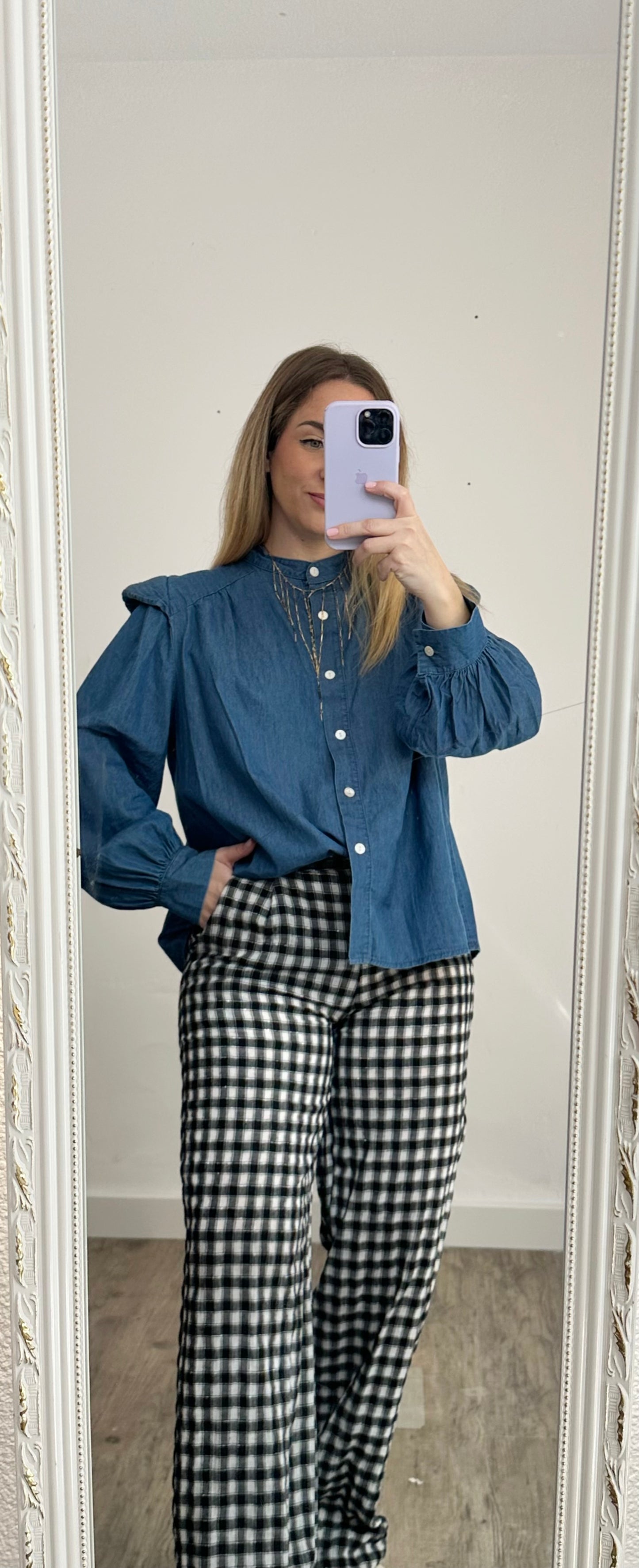 PANTALÓN VICHY NEGRO