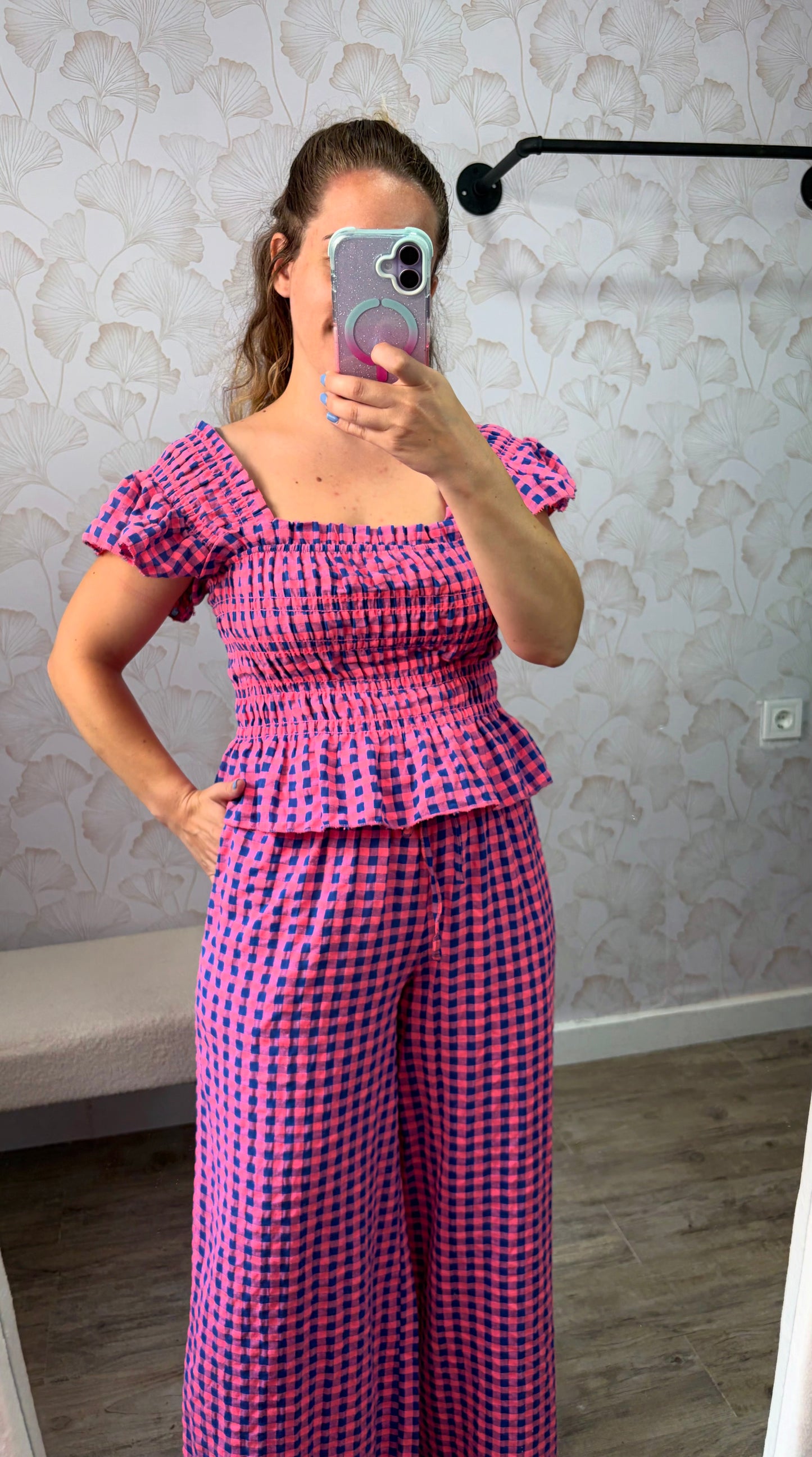 PANTALÓN VICHY ROSA