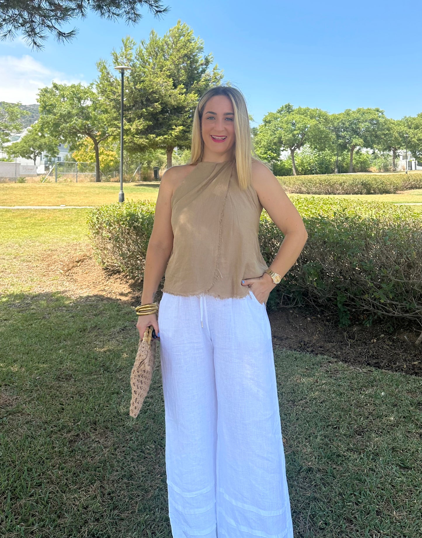 PANTALÓN LINO RAYAS