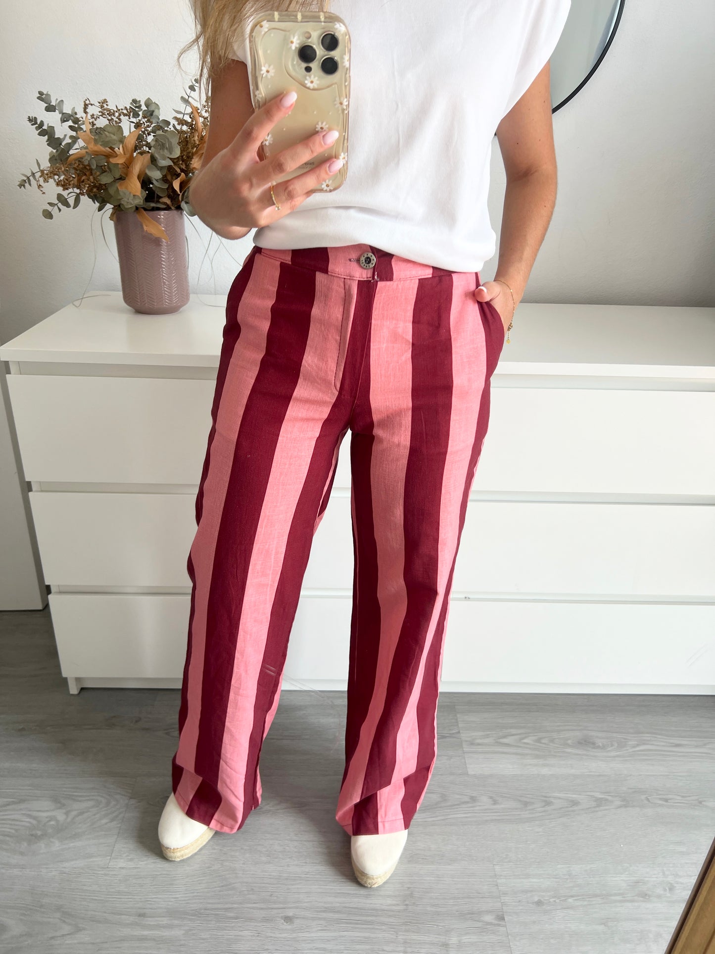 CONJUNTO RAYAS ROSA
