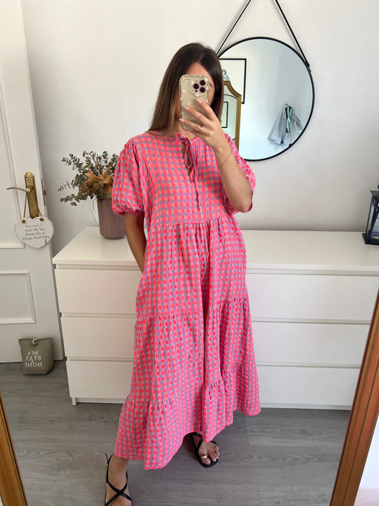 VESTIDO VICHY ROSA