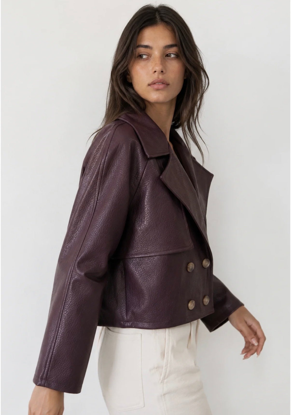 CHAQUETA BURDEO OSCURO
