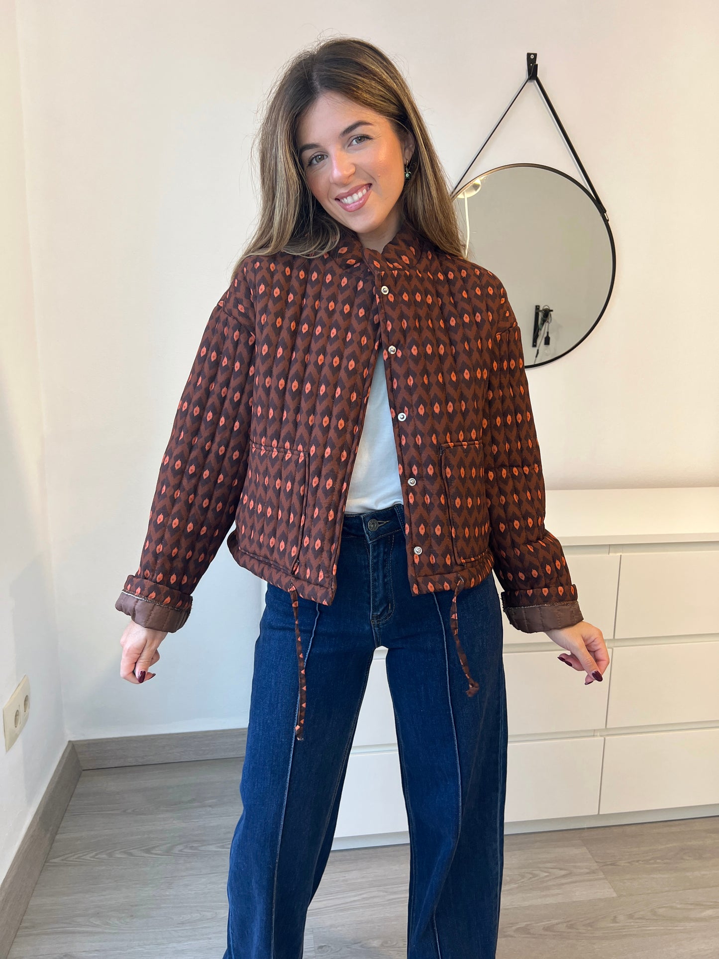 BOMBER TERRACOTA ACOLCHADA