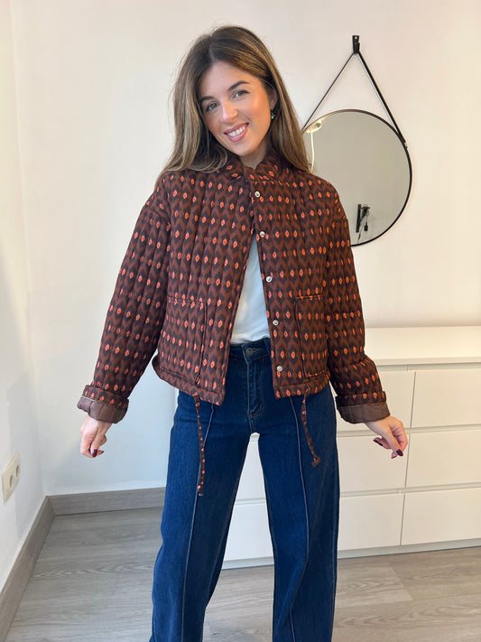 BOMBER TERRACOTA ACOLCHADA
