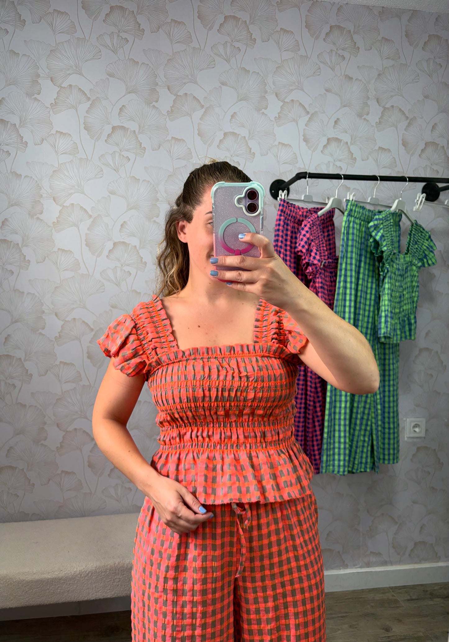 TOP VICHY NARANJA