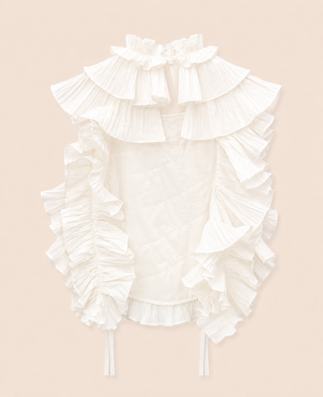 BLUSA VOLANTES BLANCA