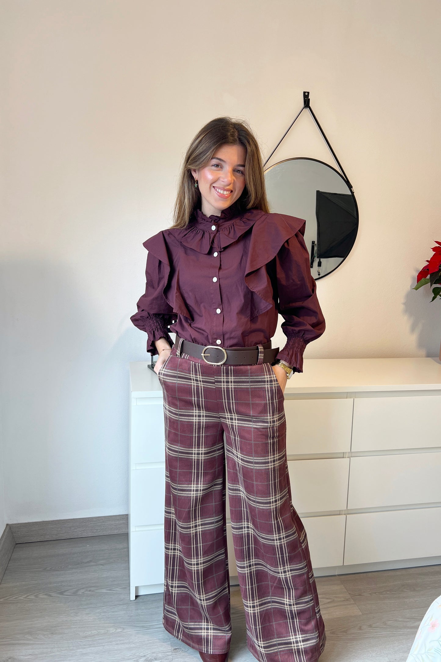 PANTALÓN ANTE BURDEOS