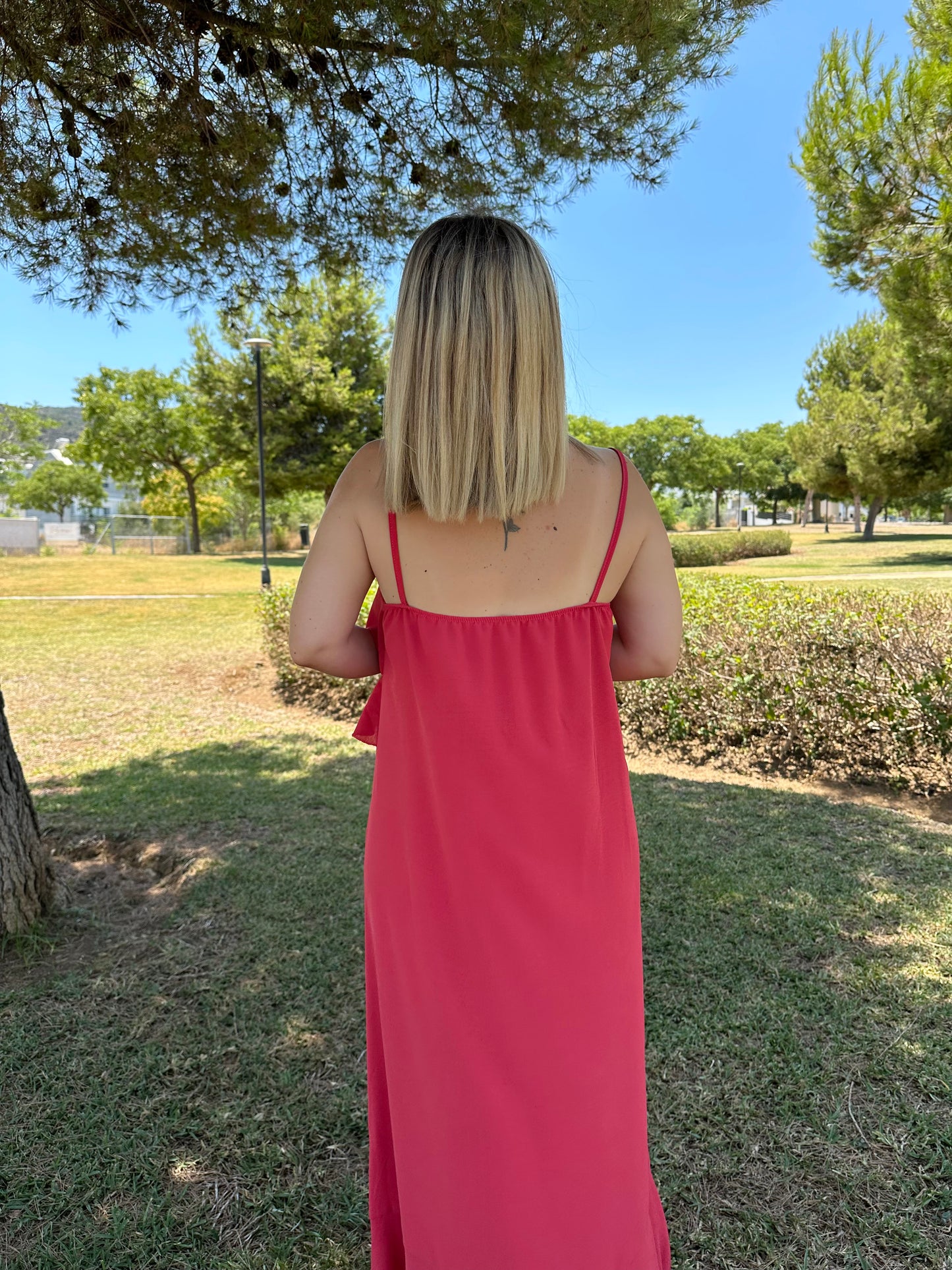 VESTIDO VOLANTES FRANBUESA