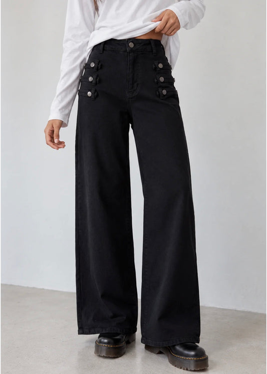 PANTALÓN DENIM NEGRO