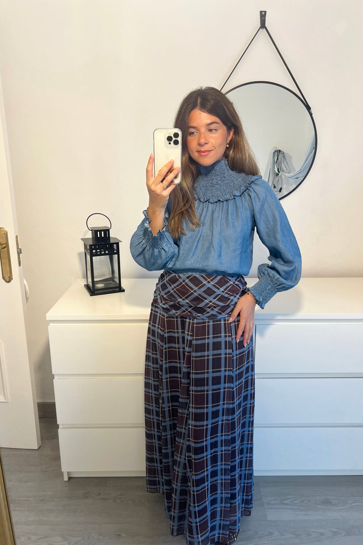 FALDA GASA AZUL