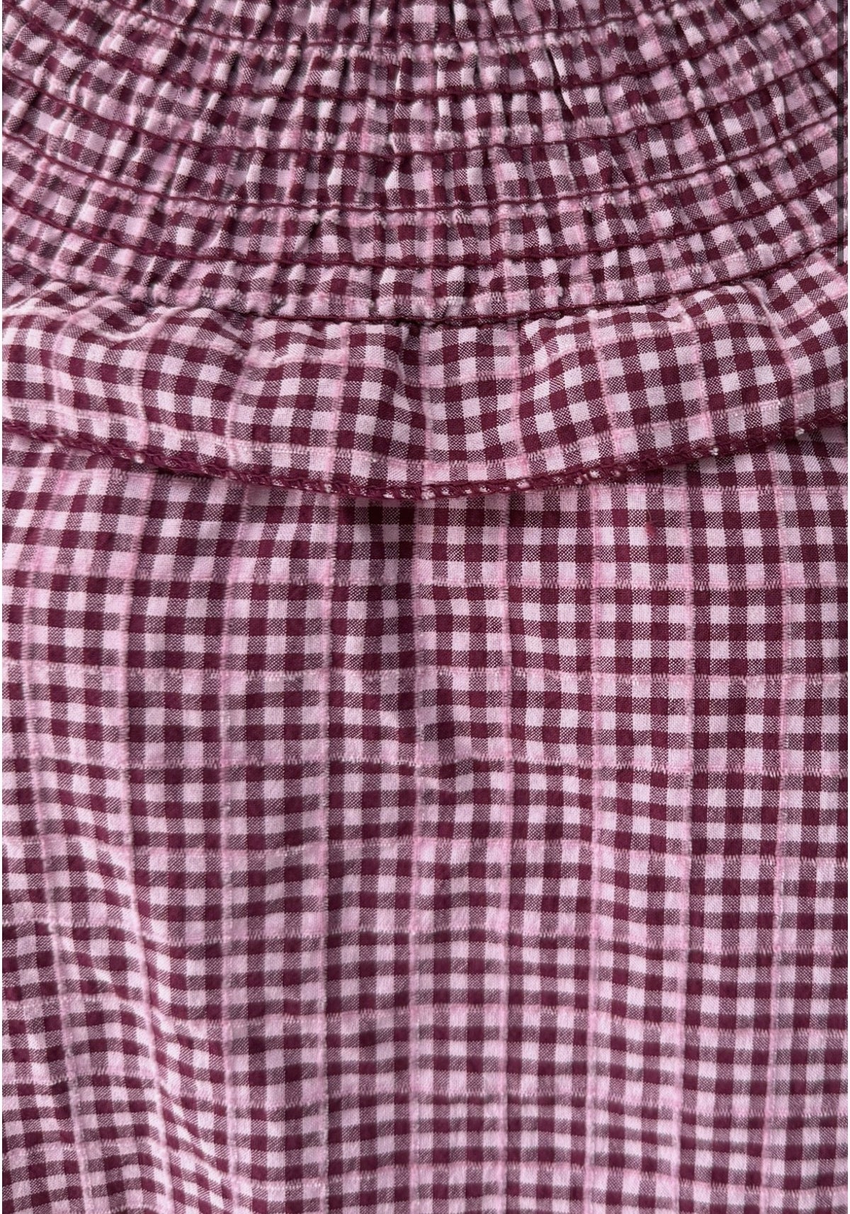 BLUSA VICHY BURGUNDY