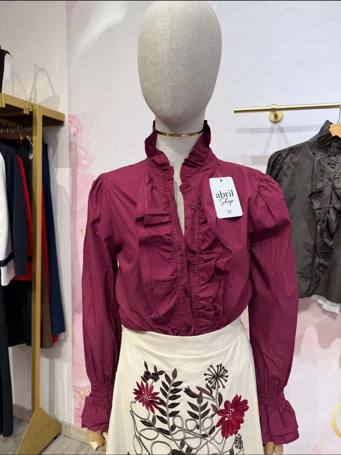 CAMISA VICTORIA BURDEOS