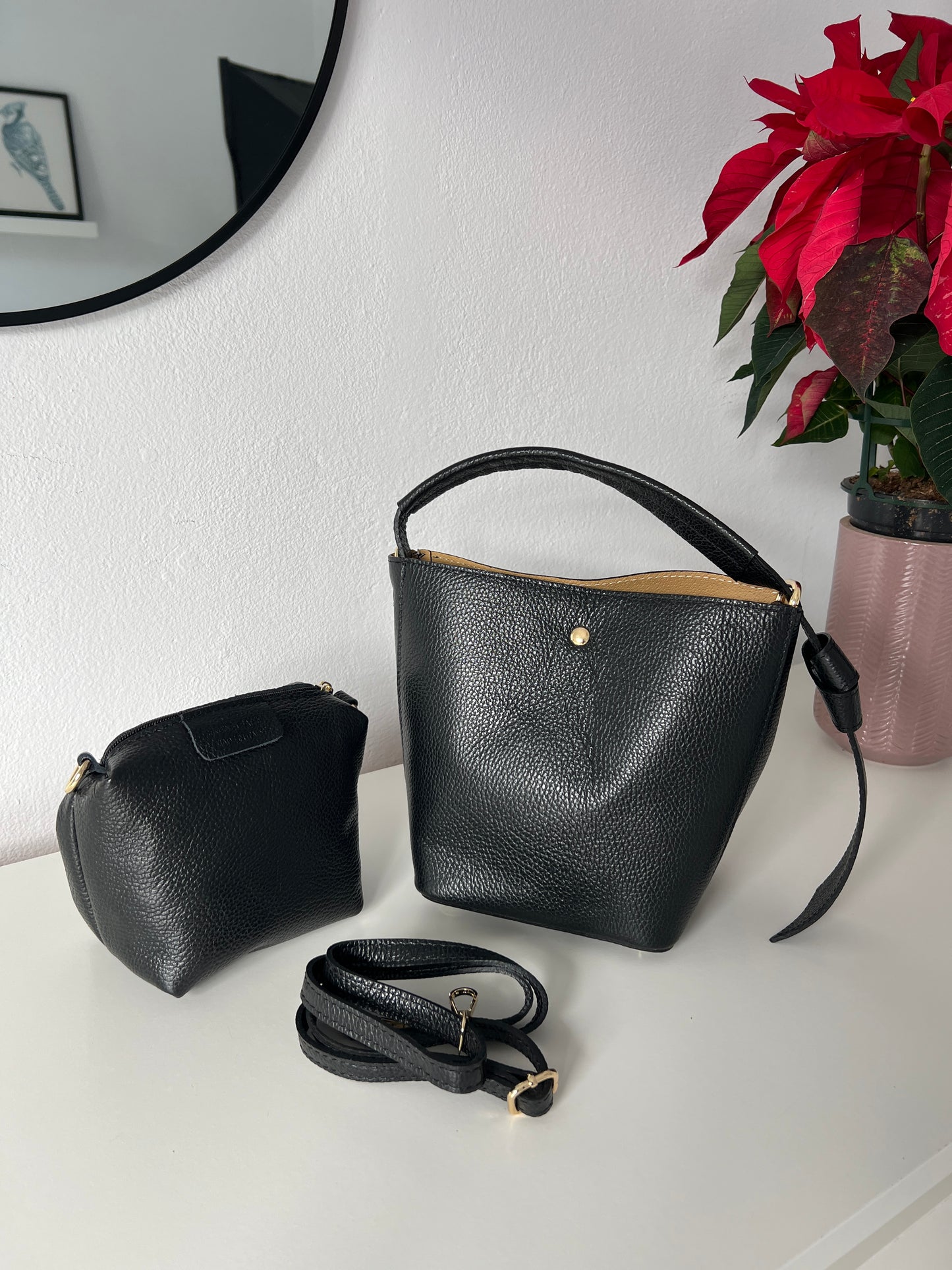 BOLSO PIEL BOMBONERA