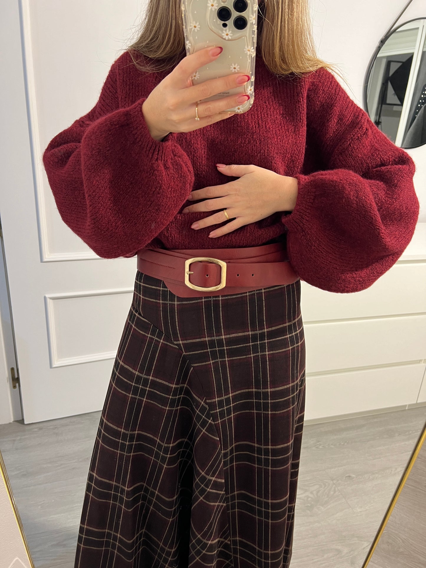 FALDA CAYETANA BURDEOS