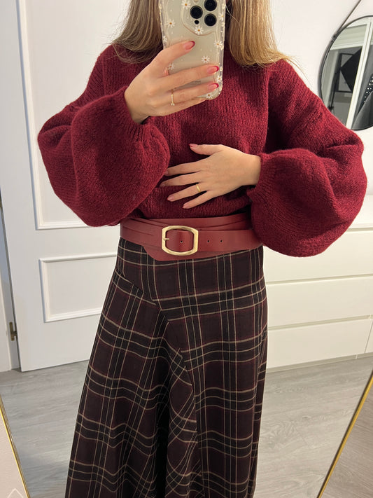 FALDA CAYETANA BURDEOS