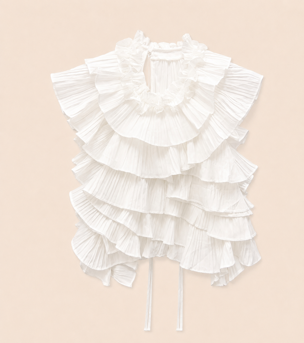 BLUSA VOLANTES BLANCA