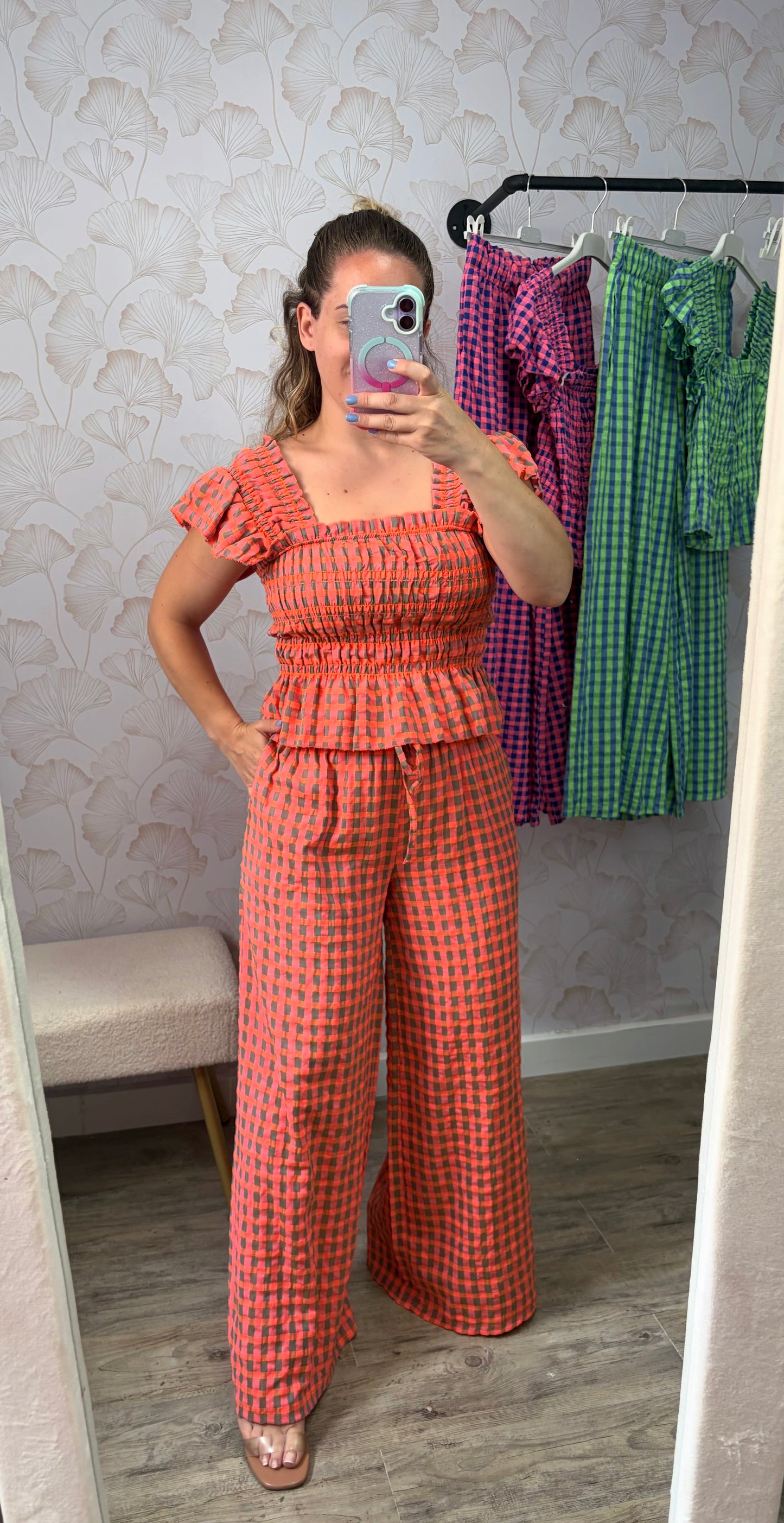 TOP VICHY NARANJA