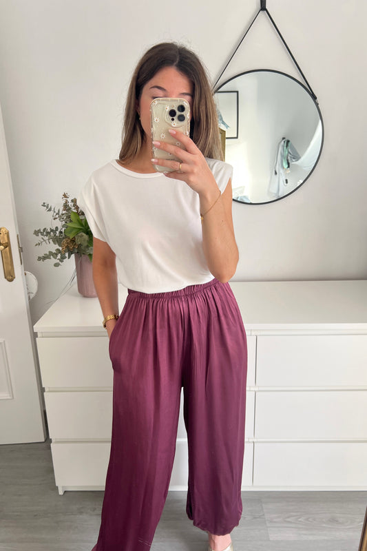 PANTALÓN BOMBACHO BERENJENA