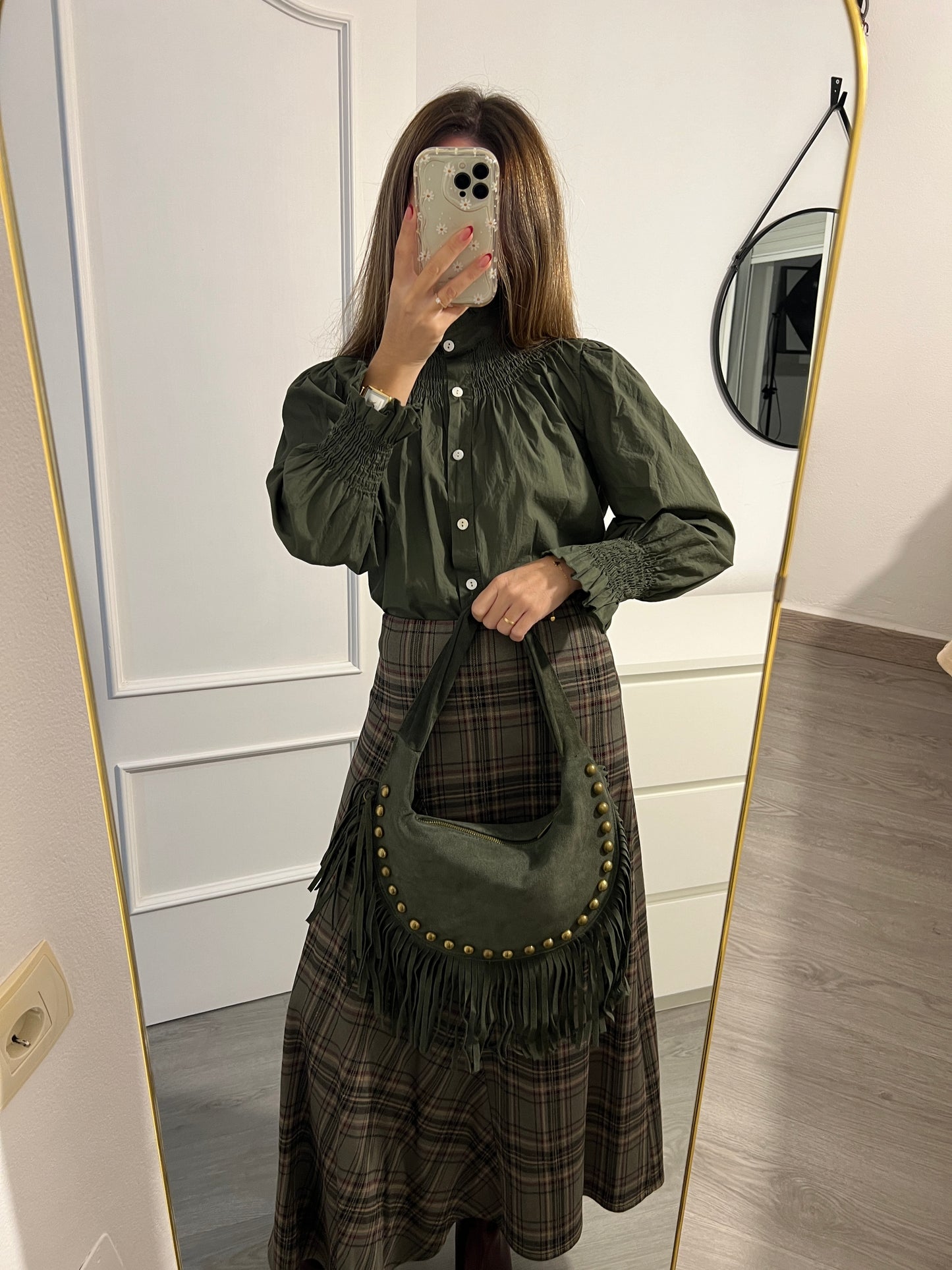 BLUSA CUELLO ALTO VERDE