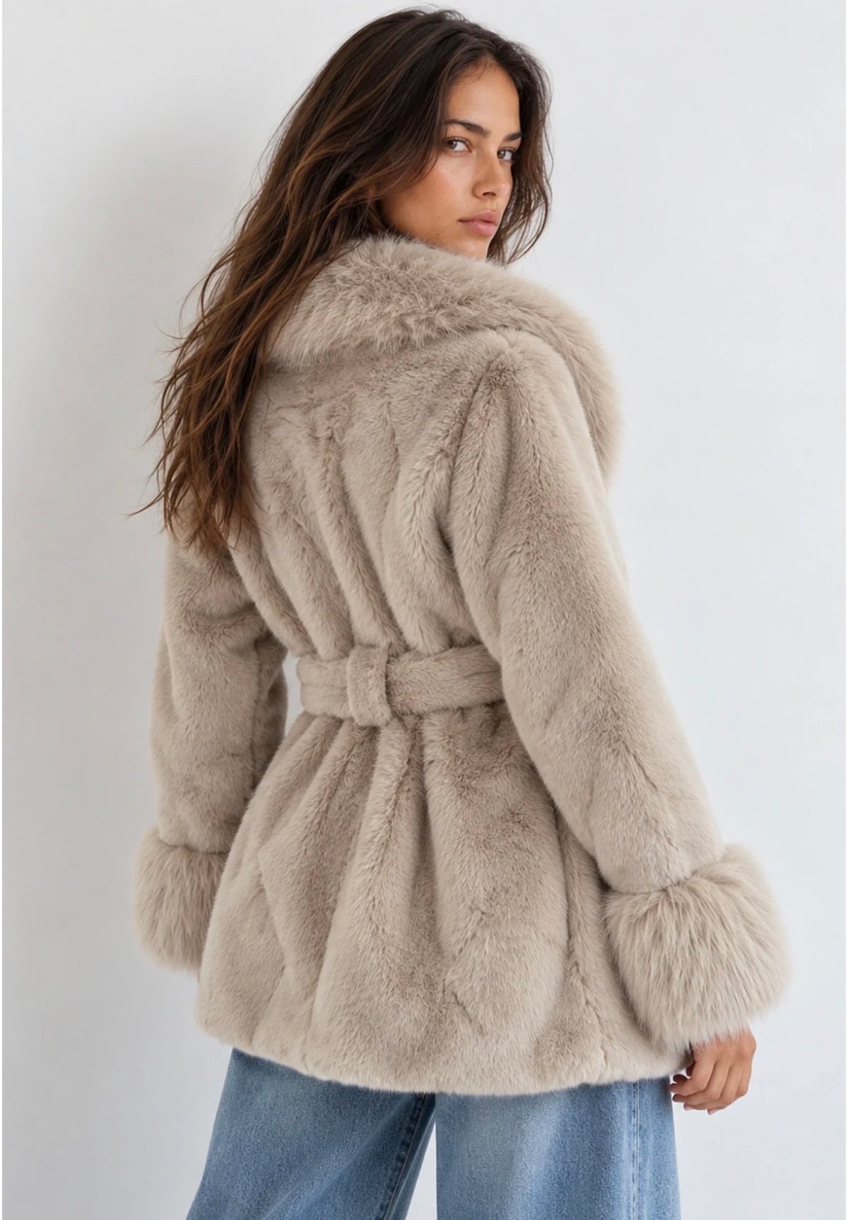 CHAQUETA PELO BEIGE