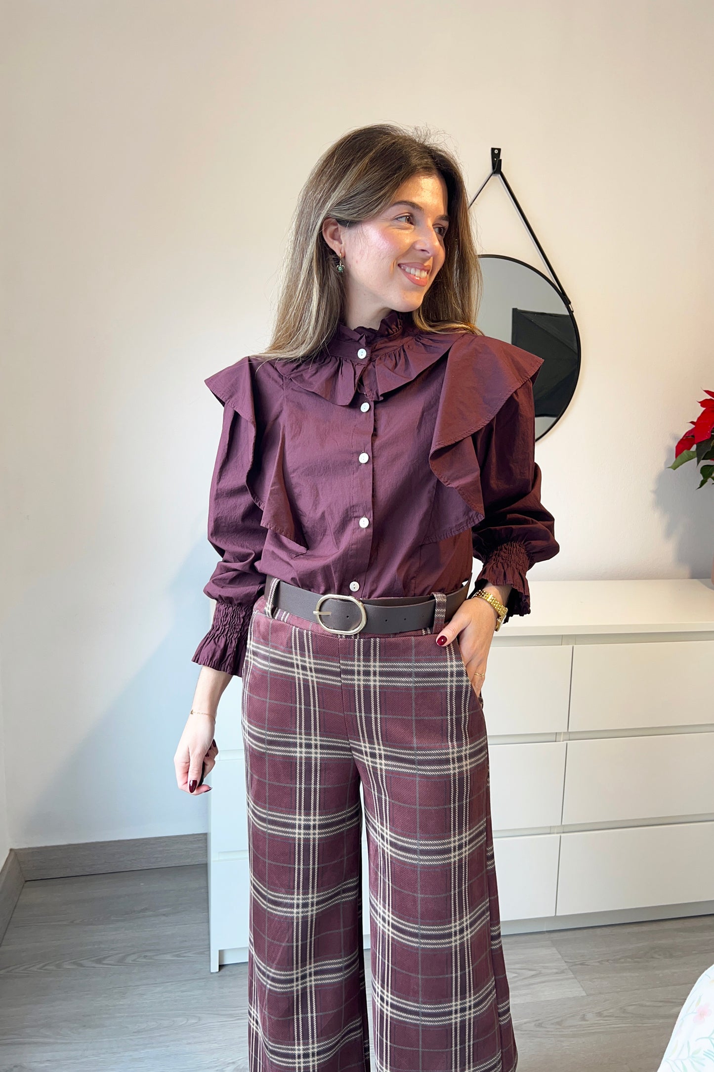 PANTALÓN ANTE BURDEOS