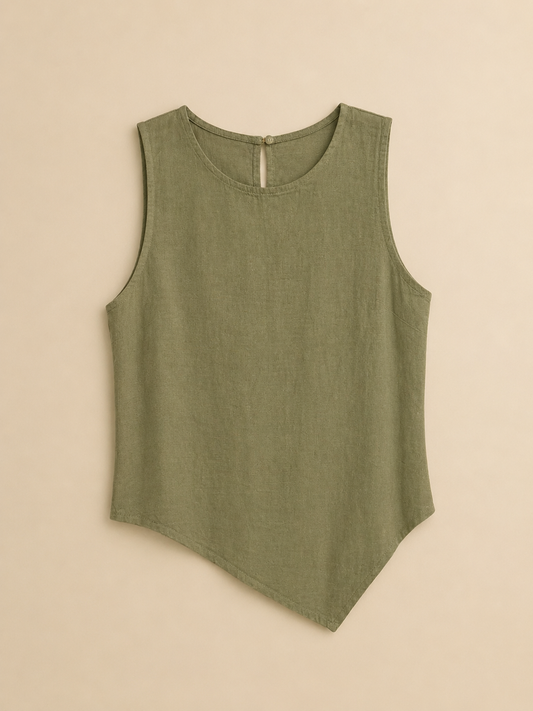 BLUSA ASIMÉTRICA OLIVA